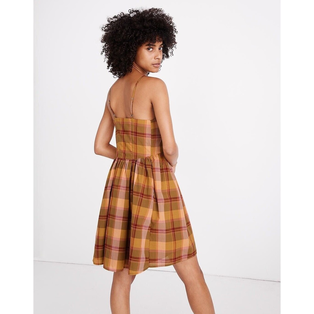 Womens Size M Madewell Plaid Babydoll Cami Dress NWOT - Picture 2 of 6